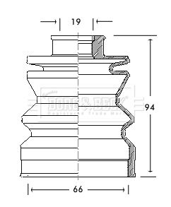 BORG & BECK Paljekumi, vetoakseli BCB2103